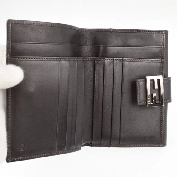 Fendi Brown Zucchino Bifold Wallet 2266.8M0160JQ4.068 XX07525 - Picture 3 of 7